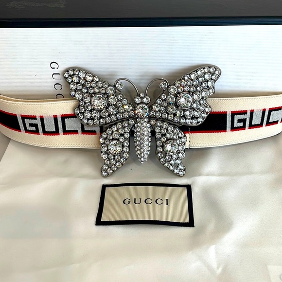 Gucci Crystal Butterfly Belt 